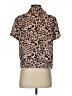 Lulus Animal Print Pink Short Sleeve Blouse Size S - photo 2