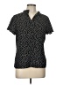 Maurices Polka Dots Black Short Sleeve Blouse Size L - photo 1