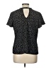 Maurices Polka Dots Black Short Sleeve Blouse Size L - photo 2