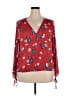 Collective Concepts 100% Polyester Red 3/4 Sleeve Blouse Size XL - photo 1