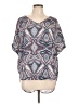 Alya 100% Polyester Silver Short Sleeve Blouse Size L - photo 1