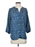 Jachs Girlfriend 100% Polyester Blue 3/4 Sleeve Blouse Size XS - photo 1