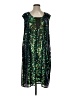 ASOS 100% Polyester Stars Green Cocktail Dress Size 24 waist - photo 1