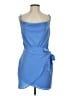 Etiquette 100% Polyester Solid Blue Cocktail Dress Size S - photo 2