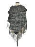 Papaya 100% Acrylic Gray Black Poncho Size Med - Lg - photo 2