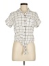 Love Notes Gray Short Sleeve Blouse Size M - photo 1