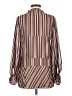 CAbi 100% Polyester Stripes Brown Long Sleeve Blouse Size XS - photo 2