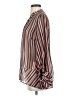 CAbi 100% Polyester Stripes Brown Long Sleeve Blouse Size XS - photo 5