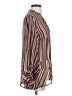 CAbi 100% Polyester Stripes Brown Long Sleeve Blouse Size XS - photo 4