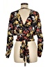 Kate Kasin Floral Black Long Sleeve Blouse Size M - photo 2