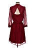 Studio Y 100% Polyester Hearts Burgundy Casual Dress Size S - photo 2