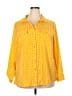 Notations Polka Dots Yellow 3/4 Sleeve Blouse Size 2X - photo 1