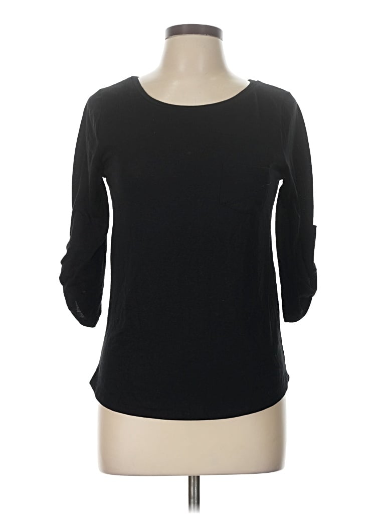 Pre-owned Rue21 3/4 Sleeve T-shirt In Black