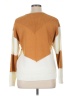 Unbranded 100% Acrylic Color Block Yellow Tan Pullover Sweater Size XL - photo 2