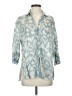 Zara Blue 3/4 Sleeve Button-Down Shirt Size XS - photo 1