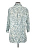 Zara Blue 3/4 Sleeve Button-Down Shirt Size XS - photo 2