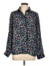 Gibson 100% Polyester Print Black Long Sleeve Blouse Size L - photo 1