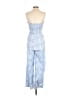 Shein 100% Polyester Paisley Blue Jumpsuit Size S - photo 2