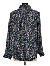 Gibson 100% Polyester Print Black Long Sleeve Blouse Size L - photo 2