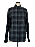 Weatherproof 100% Cotton Plaid Blue Long Sleeve Button-Down Shirt Size L - photo 1