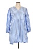 Assorted Brands 100% Cotton Checkered-gingham Blue Casual Dress Size L - photo 1