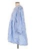 Assorted Brands 100% Cotton Checkered-gingham Blue Casual Dress Size L - photo 5