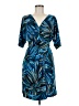 Jonathan Martin Print Blue Casual Dress Size 6 - photo 1
