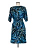 Jonathan Martin Print Blue Casual Dress Size 6 - photo 2