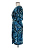 Jonathan Martin Print Blue Casual Dress Size 6 - photo 5