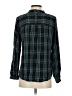 Ann Taylor LOFT 100% Rayon Plaid Green Long Sleeve Blouse Size S - photo 2