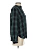 Ann Taylor LOFT 100% Rayon Plaid Green Long Sleeve Blouse Size S - photo 4