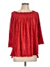 Magic 100% Polyester Red 3/4 Sleeve Blouse Size L (estimated) - photo 1