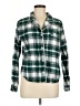 Amazon Essentials 100% Cotton Plaid Green Long Sleeve Button-Down Shirt Size M - photo 1