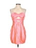 Unbranded 100% Polyester Metallic Orange Pink Cocktail Dress Size S - photo 1