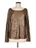 J.Crew Metallic Gold Long Sleeve Top Size M - photo 1