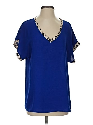 Cotton Bleu Short Sleeve Blouse (view 1)
