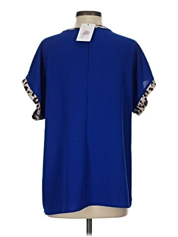 Cotton Bleu Short Sleeve Blouse (view 2)