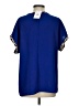 Cotton Bleu 100% Polyester Blue Short Sleeve Blouse Size S - photo 2