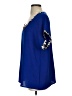 Cotton Bleu 100% Polyester Blue Short Sleeve Blouse Size S - photo 5
