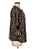 Pinky 100% Polyester Brown Black 3/4 Sleeve Blouse Size M - photo 4