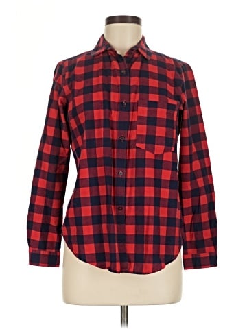 Zara Basic Long Sleeve Button-Down Shirt (view 1)