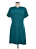 Talbots 100% Silk Solid Teal Casual Dress Size 8 - photo 1