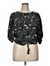Vanilla Star 100% Rayon Black 3/4 Sleeve Blouse Size XL - photo 1