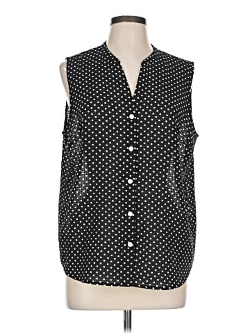 Jones New York Signature Sleeveless Button-Down Shirt (view 1)