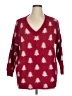 Grace & Emma Hearts Burgundy Red Pullover Sweater Size XL - photo 1