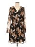 Daniel Rainn 100% Polyester Print Brown Casual Dress Size M (estimated) - photo 1