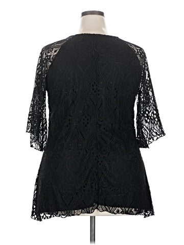 Brittany Black 3/4 Sleeve Blouse (view 2)