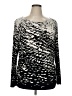 Dana Buchman Silver Black Long Sleeve Top Size XL - photo 1