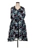 Torrid 100% Polyester Floral Blue Casual Dress Size 2X (2) - photo 1