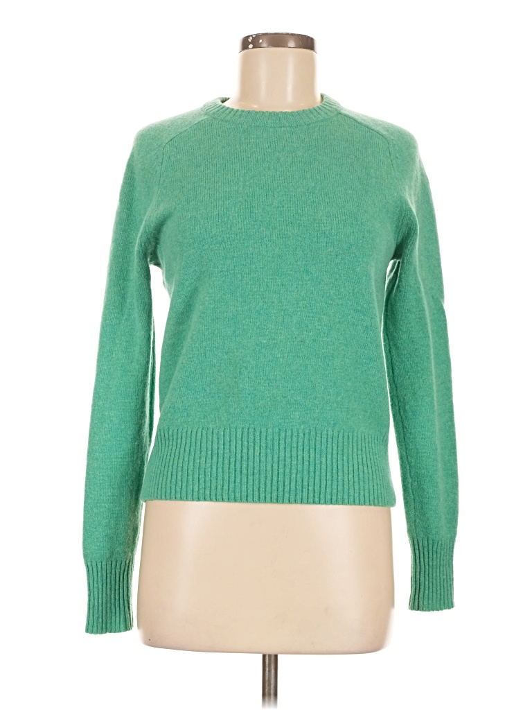 Pre-owned Jcrew Wool Pullover Sweater In Green